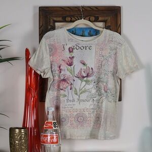 Y2k J'adore graphic whimsycore fairy short sleeve tee